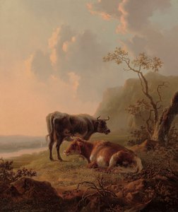 Vee in een Italiaans landschap